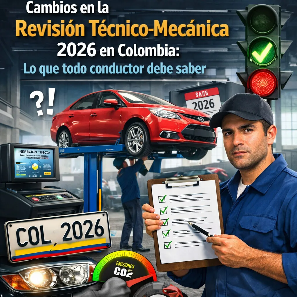 Cambios en la revisión tecnomecánica y soat para el 2026 en Colombia.